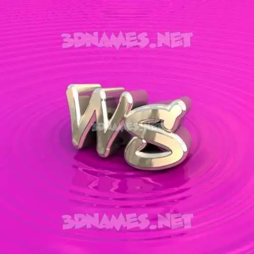 ws in Pink Graffiti style - 3D name wallpaper