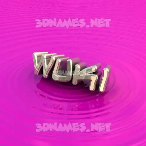 wuki in Pink Graffiti style - 3D name wallpaper