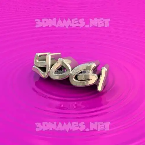 yogi in Pink Graffiti style - 3D name wallpaper