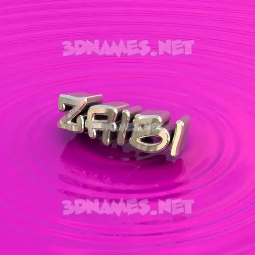 zaibi in Pink Graffiti style - 3D name wallpaper