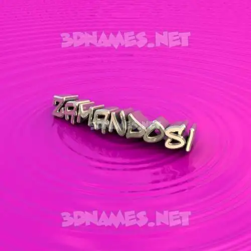 zamandosi in Pink Graffiti style - 3D name wallpaper