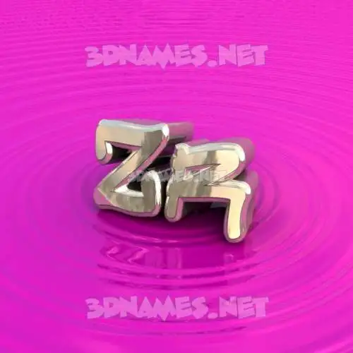 zr in Pink Graffiti style - 3D name wallpaper