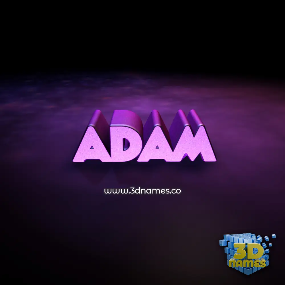 adam in Big Purple style - 3D name wallpaper adam in Big Purple style - 3D name wallpaper