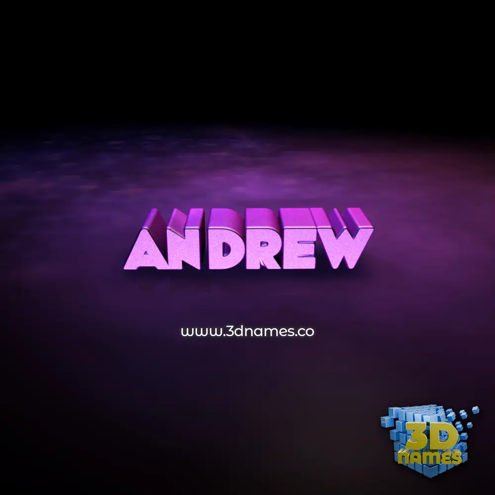 andrew in Big Purple style - 3D name wallpaper