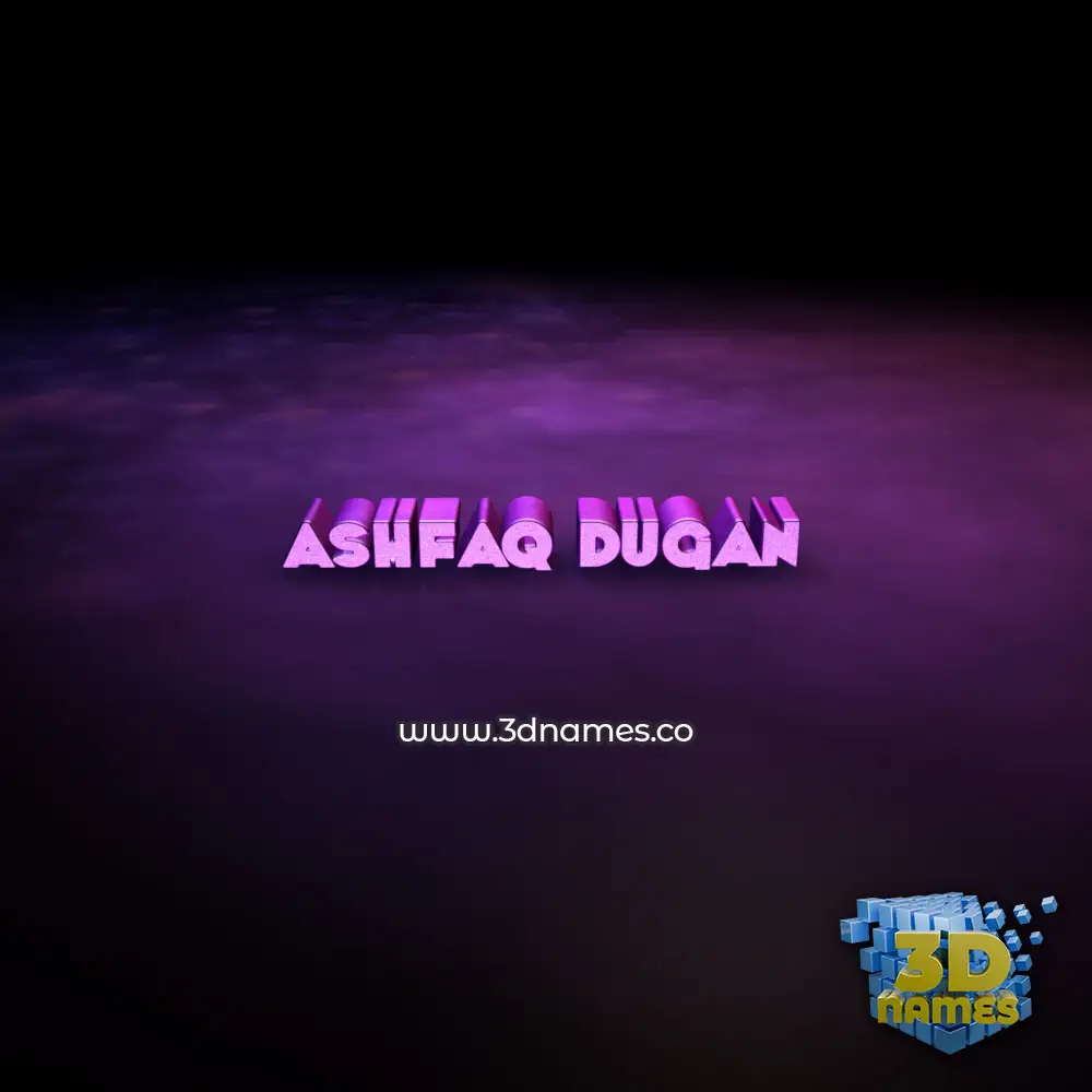 ashfaq dugan in Big Purple style - 3D name wallpaper ashfaq dugan in Big Purple style - 3D name wallpaper