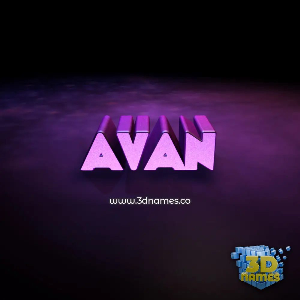 avan in Big Purple style - 3D name wallpaper avan in Big Purple style - 3D name wallpaper
