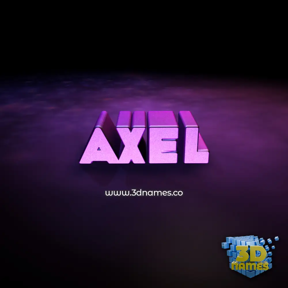 axel in Big Purple style - 3D name wallpaper
