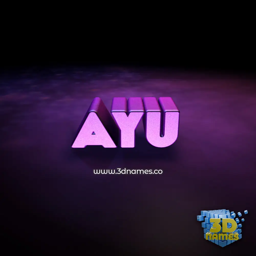 ayu in Big Purple style - 3D name wallpaper ayu in Big Purple style - 3D name wallpaper