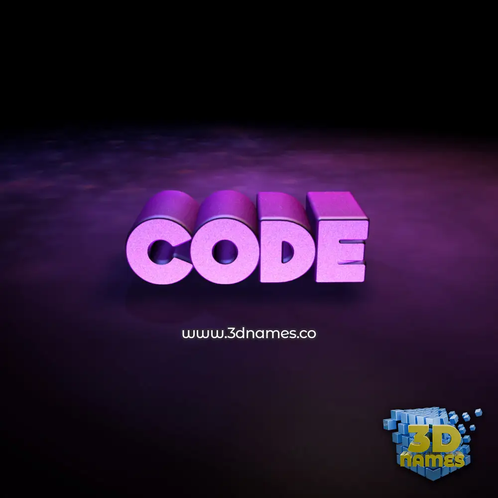 code in Big Purple style - 3D name wallpaper code in Big Purple style - 3D name wallpaper