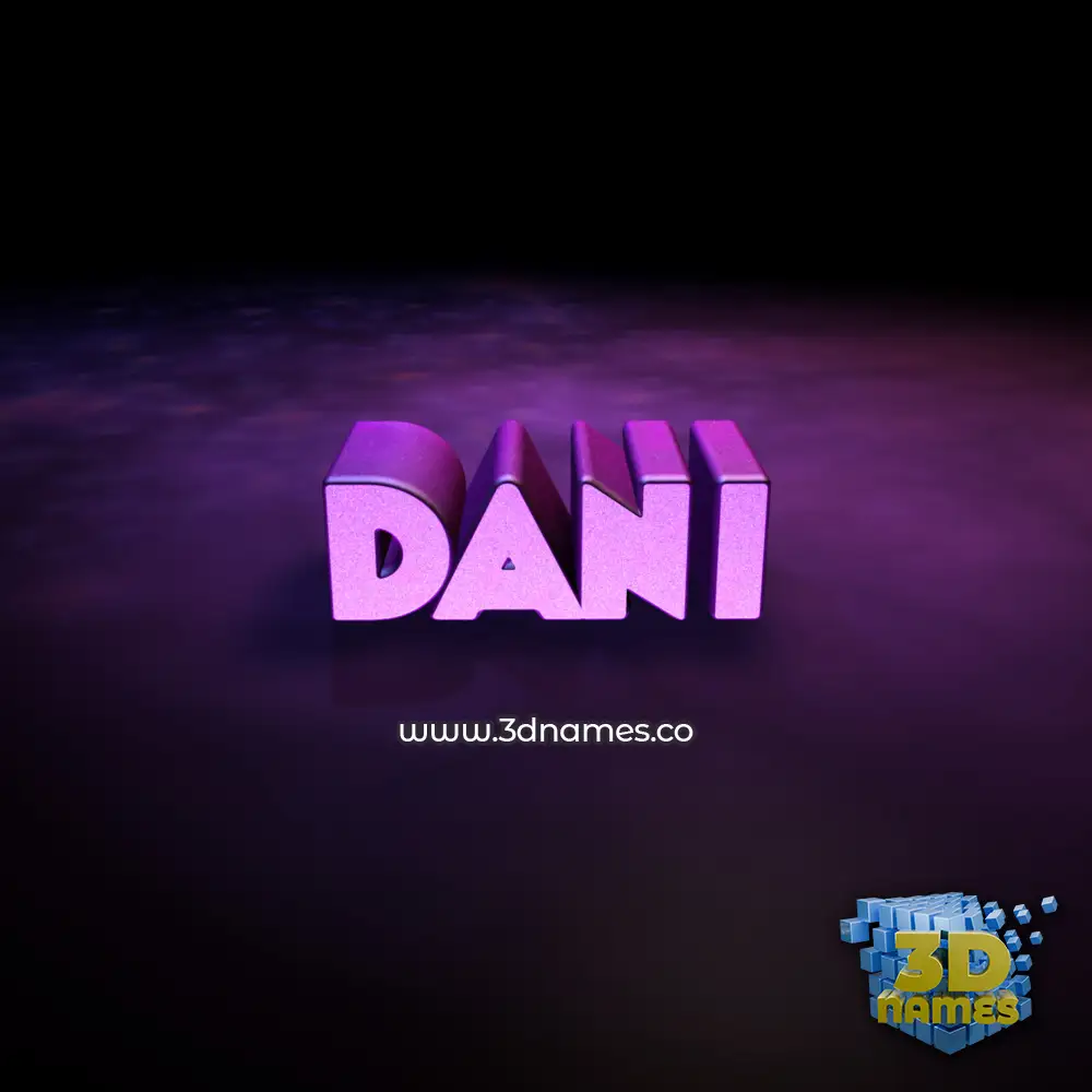 dani in Big Purple style - 3D name wallpaper