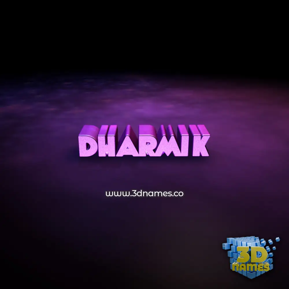 dharmik in Big Purple style - 3D name wallpaper