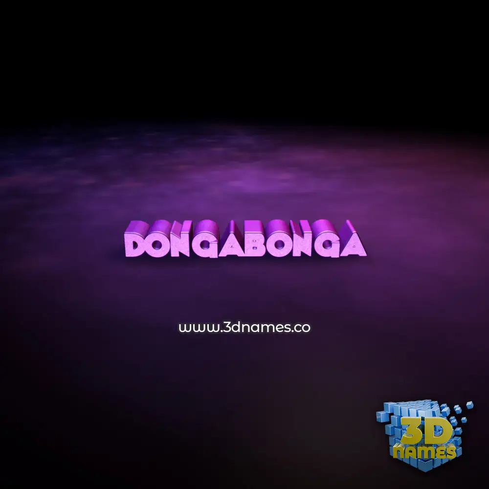 dongabonga in Big Purple style - 3D name wallpaper