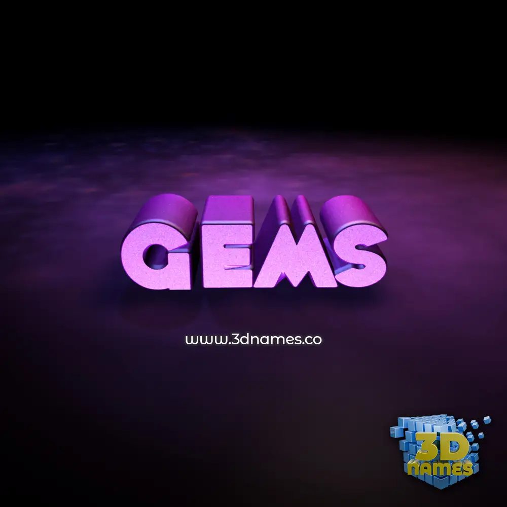 gems in Big Purple style - 3D name wallpaper gems in Big Purple style - 3D name wallpaper