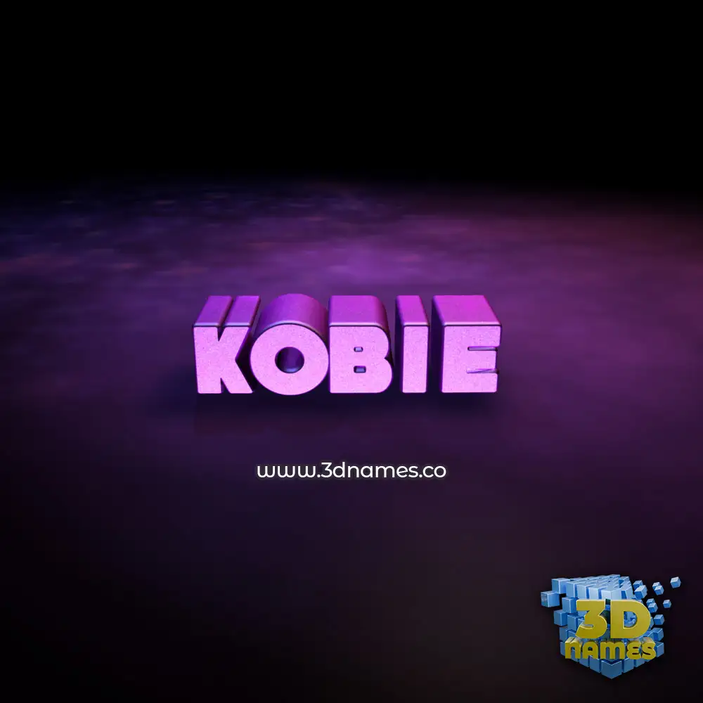 kobie in Big Purple style - 3D name wallpaper