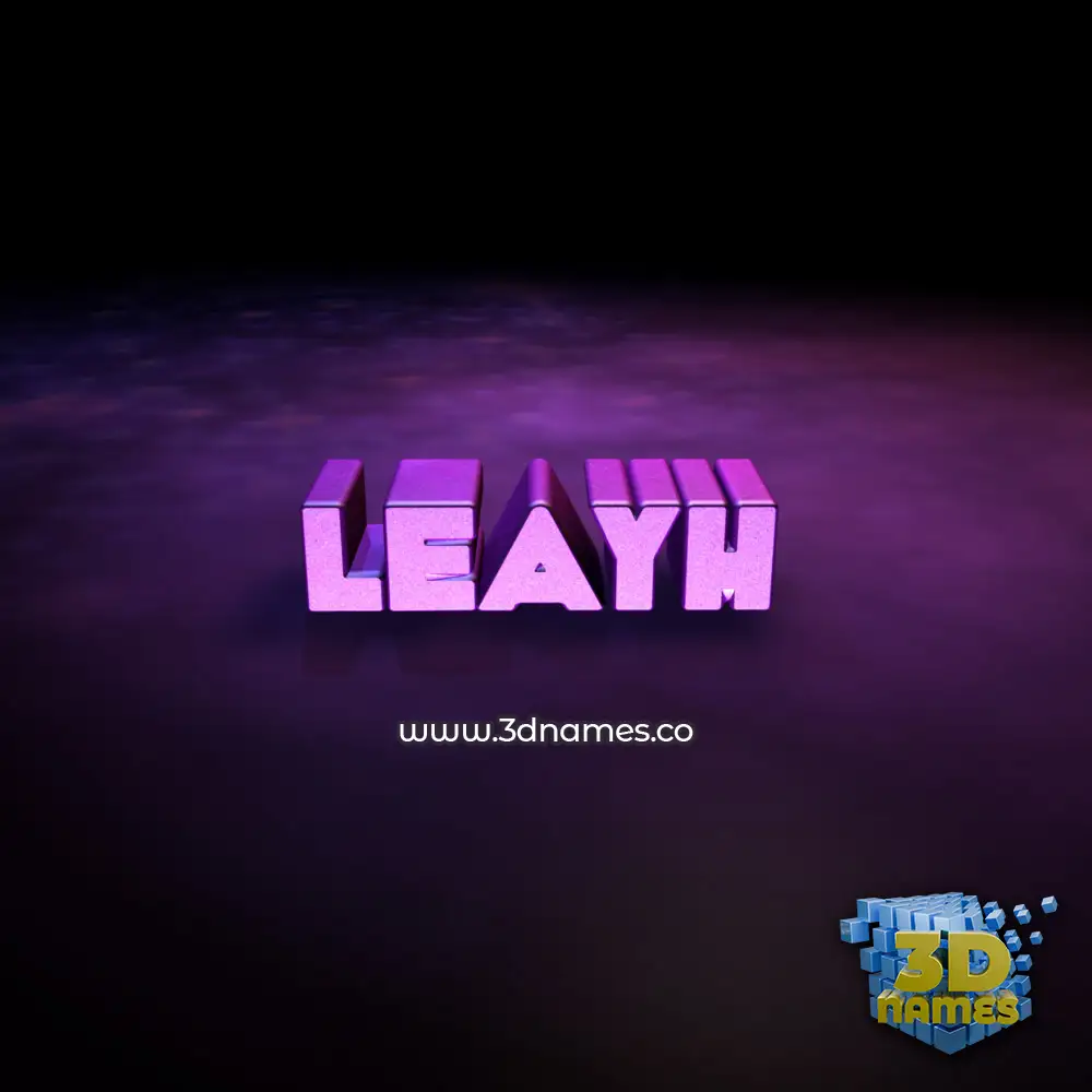 leayh in Big Purple style - 3D name wallpaper leayh in Big Purple style - 3D name wallpaper