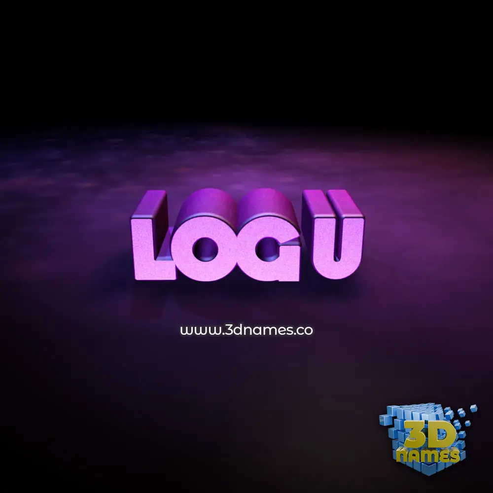 logu in Big Purple style - 3D name wallpaper logu in Big Purple style - 3D name wallpaper