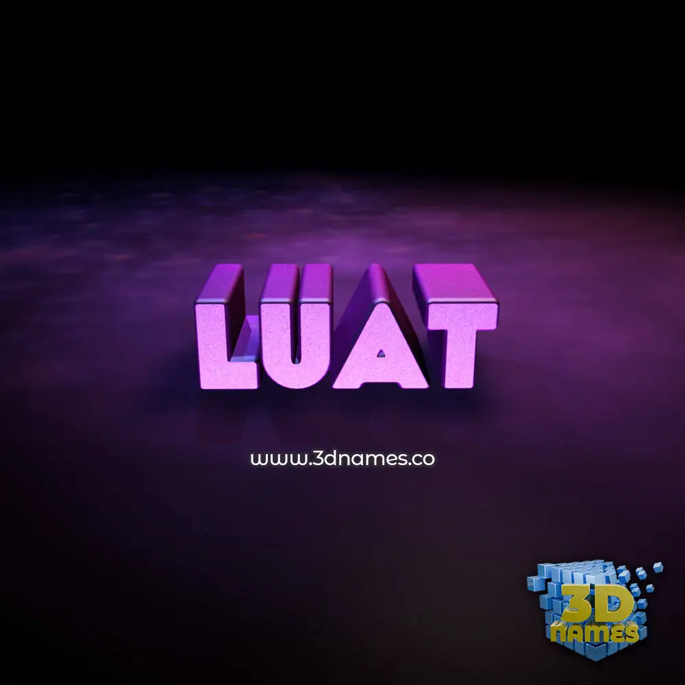 luat in Big Purple style - 3D name wallpaper luat in Big Purple style - 3D name wallpaper
