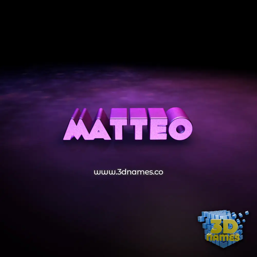 matteo in Big Purple style - 3D name wallpaper