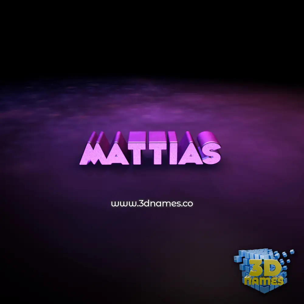 mattias in Big Purple style - 3D name wallpaper