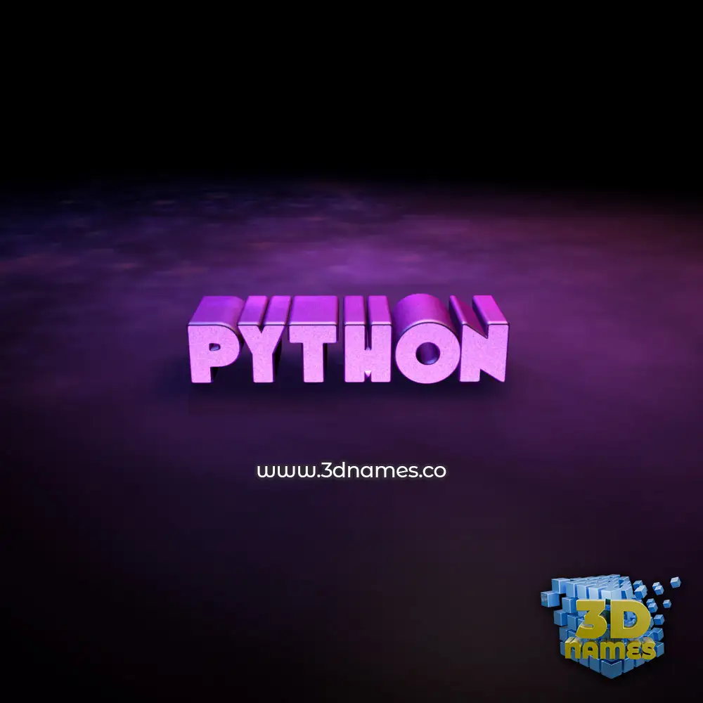 python in Big Purple style - 3D name wallpaper python in Big Purple style - 3D name wallpaper