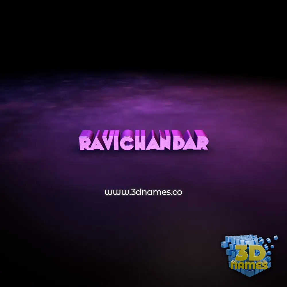 ravichandar in Big Purple style - 3D name wallpaper