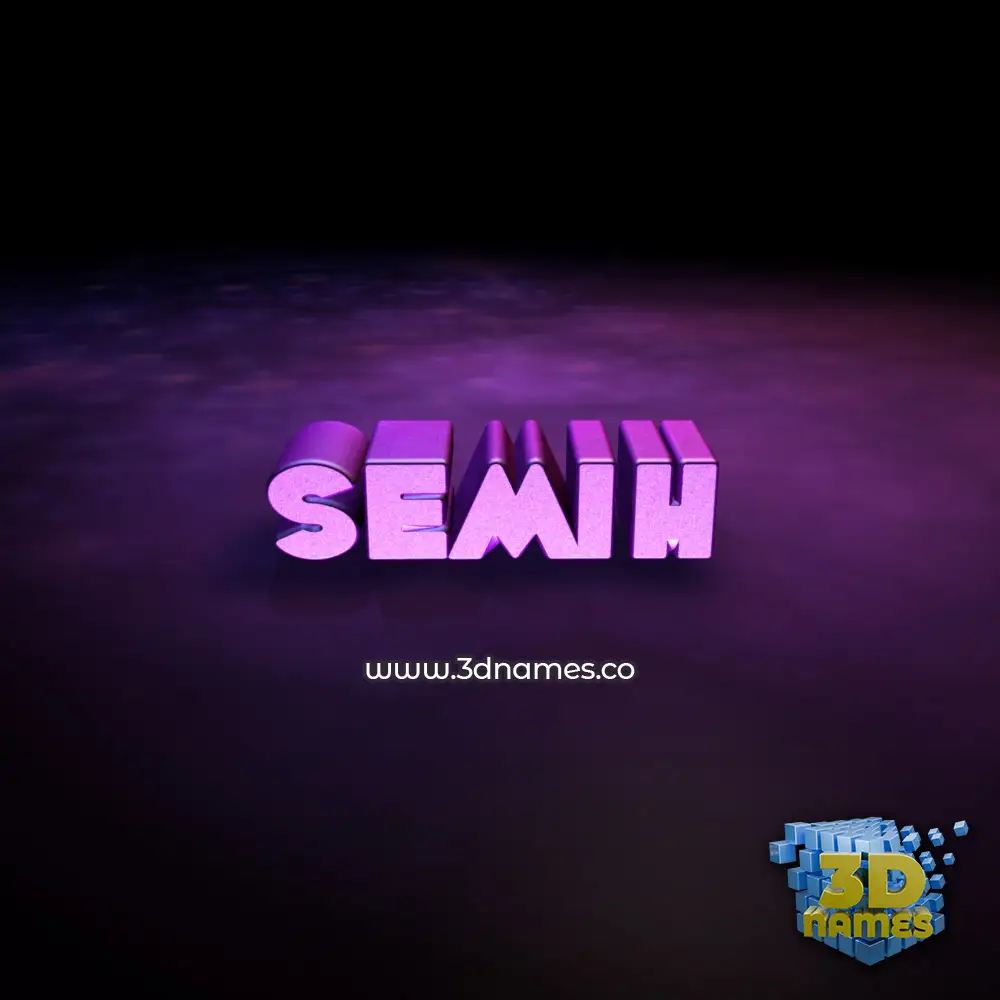 semih in Big Purple style - 3D name wallpaper semih in Big Purple style - 3D name wallpaper