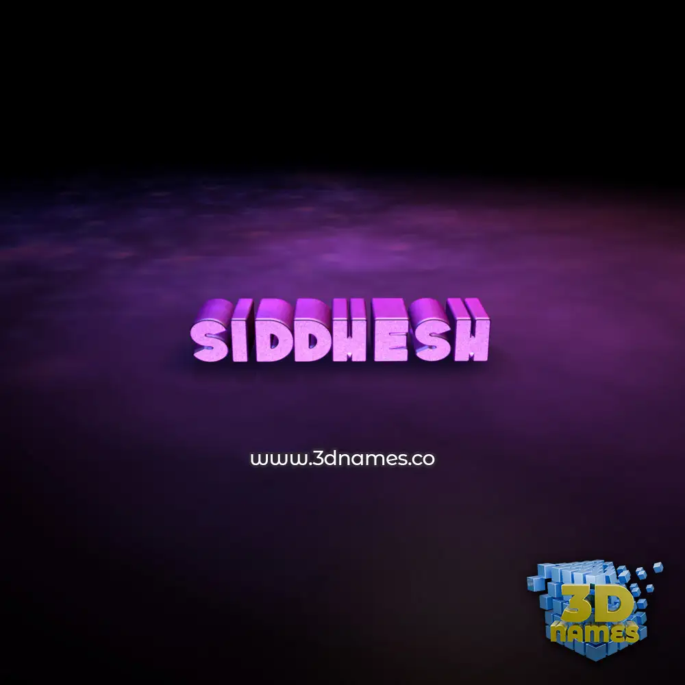 siddhesh in Big Purple style - 3D name wallpaper