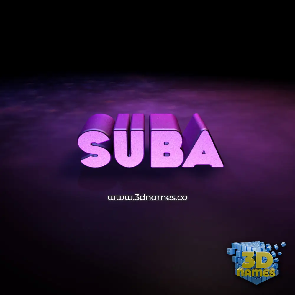 suba in Big Purple style - 3D name wallpaper