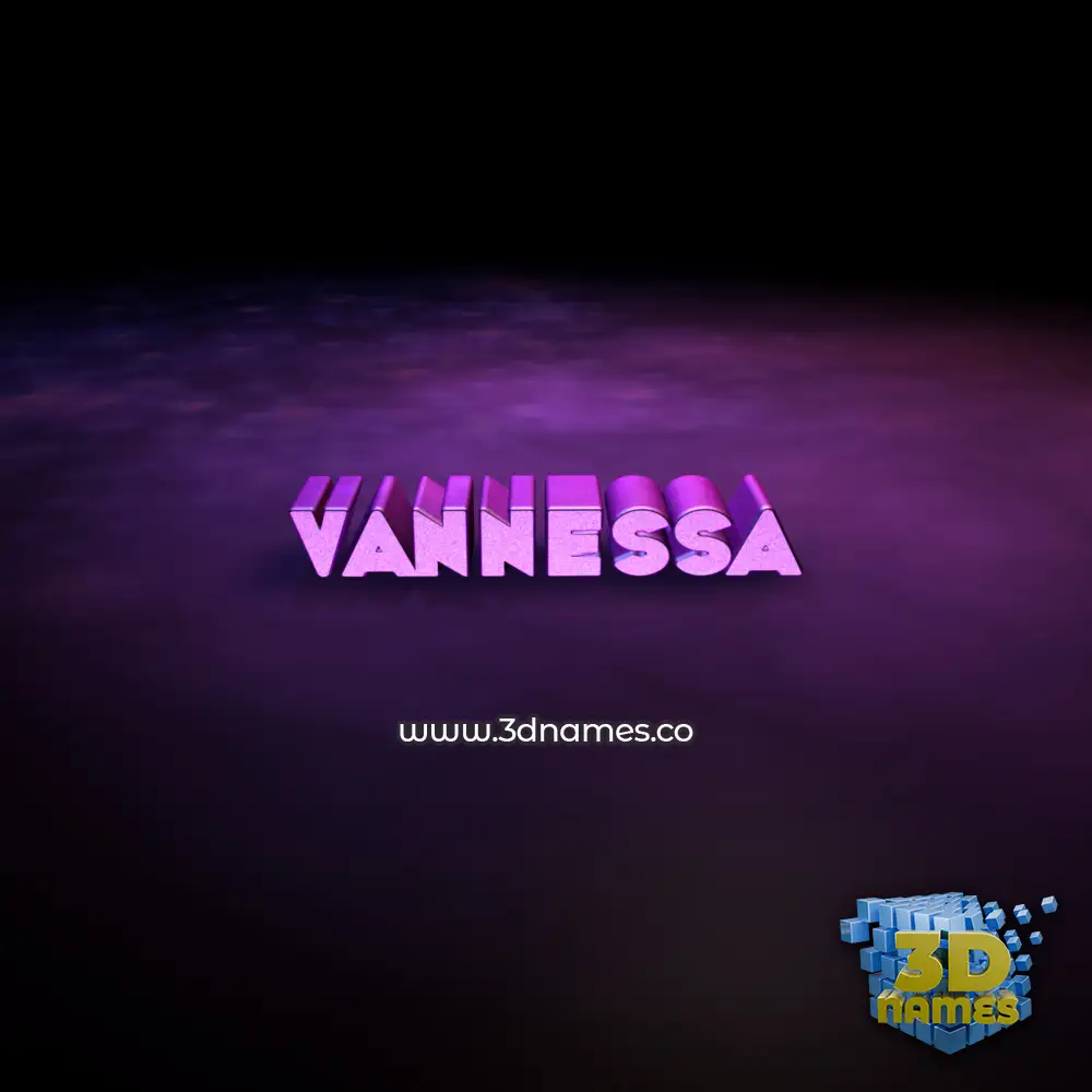 vannessa in Big Purple style - 3D name wallpaper