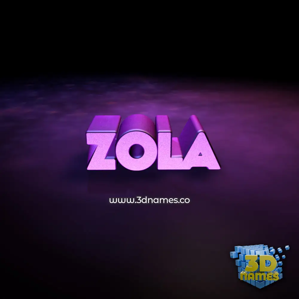 Preview of Big Purple 3D name for "zola"
