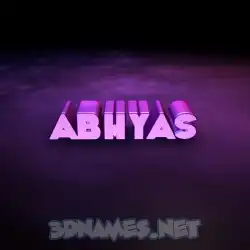 abhyas in Big Purple style - 3D name wallpaper