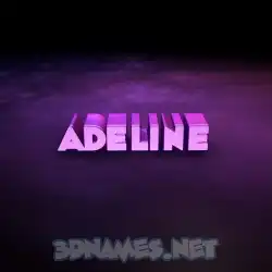 adeline in Big Purple style - 3D name wallpaper