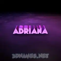 adriana in Big Purple style - 3D name wallpaper