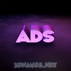 ads in Big Purple style - 3D name wallpaper