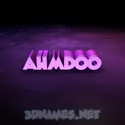 ahmdoo in Big Purple style - 3D name wallpaper