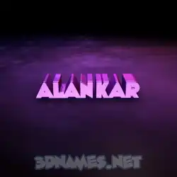 alankar in Big Purple style - 3D name wallpaper
