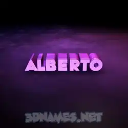 alberto in Big Purple style - 3D name wallpaper