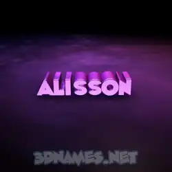 alisson in Big Purple style - 3D name wallpaper