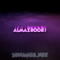 almazrooei in Big Purple style - 3D name wallpaper