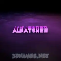 alnatsheh in Big Purple style - 3D name wallpaper