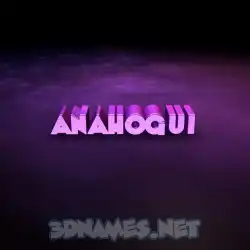 anahogui in Big Purple style - 3D name wallpaper