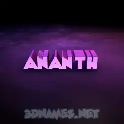 ananth in Big Purple style - 3D name wallpaper