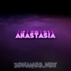 anastasia in Big Purple style - 3D name wallpaper