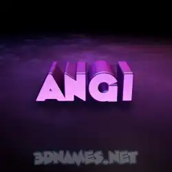 angi in Big Purple style - 3D name wallpaper