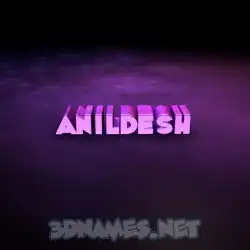 anildesh in Big Purple style - 3D name wallpaper