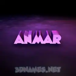 anmar in Big Purple style - 3D name wallpaper
