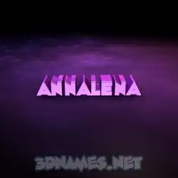 annalena in Big Purple style - 3D name wallpaper
