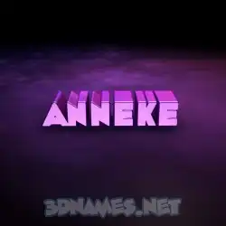 anneke in Big Purple style - 3D name wallpaper