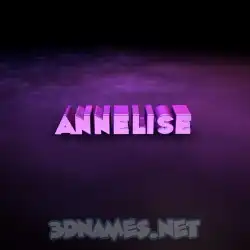 annelise in Big Purple style - 3D name wallpaper
