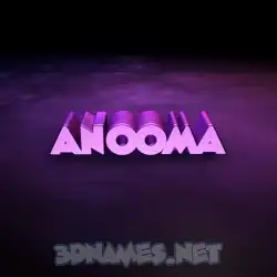 anooma in Big Purple style - 3D name wallpaper